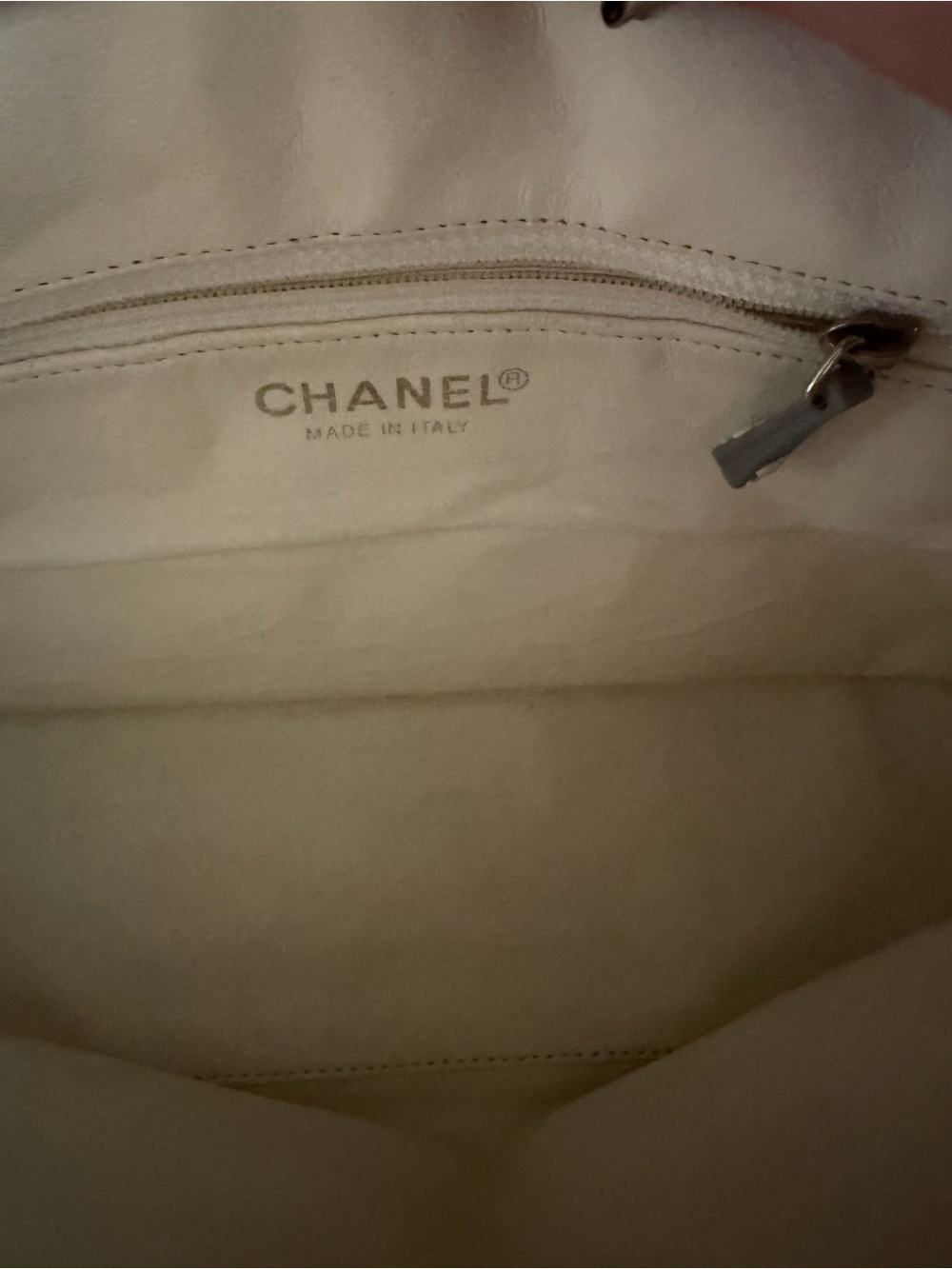Authentic CHANEL Quilted Cream Top-Handle Bowling Bag - Picture 6 of 10